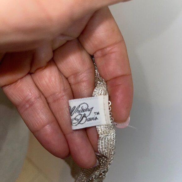 Whiting Davis Vintage 1970s Womens Top One Size Silver Halter Mesh Casual - Picture 5 of 15